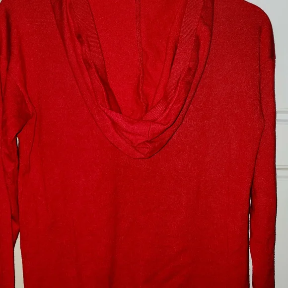 Like New Marled Be Mine Red Hoodie Sweater XS Valentine's Day - Picture 9 of 13